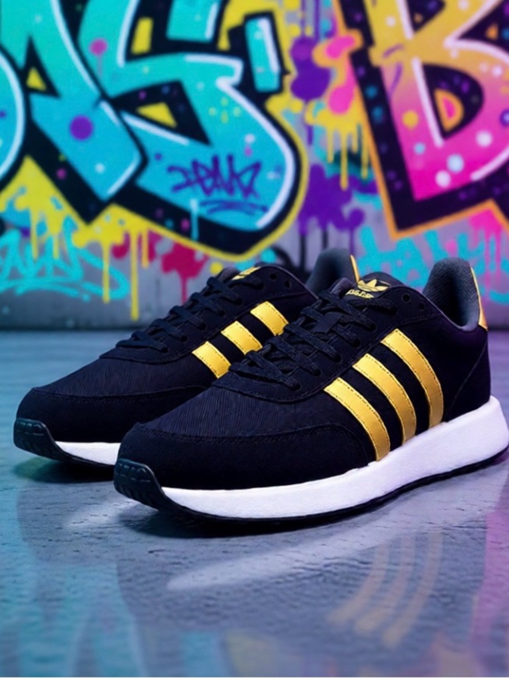 NEW IN BOX Women's Adidas Run 60s 2.0 GX1714 'Black Gold Metallic'🔥